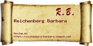 Reichenberg Barbara névjegykártya